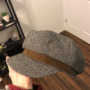 Striped Brixton fiddler cap